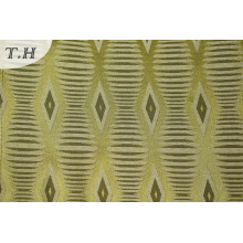 Tissu à motifs géométriques jacquard jaune (FTH31959)